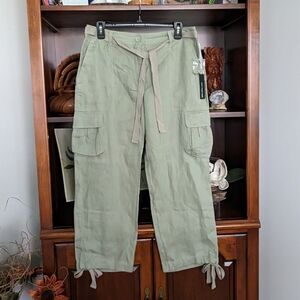 Saint Tropez West Linen Cargo Pants Size 8
